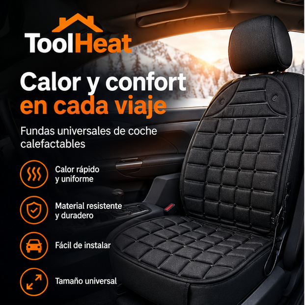 Funda calefactable universal para coche (12V) (1 Unidad)