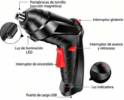 Destornillador eléctrico 47 PCS