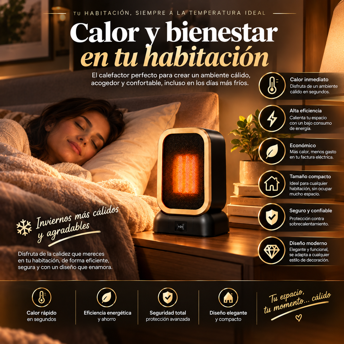 Calefactor eléctrico 1.000W